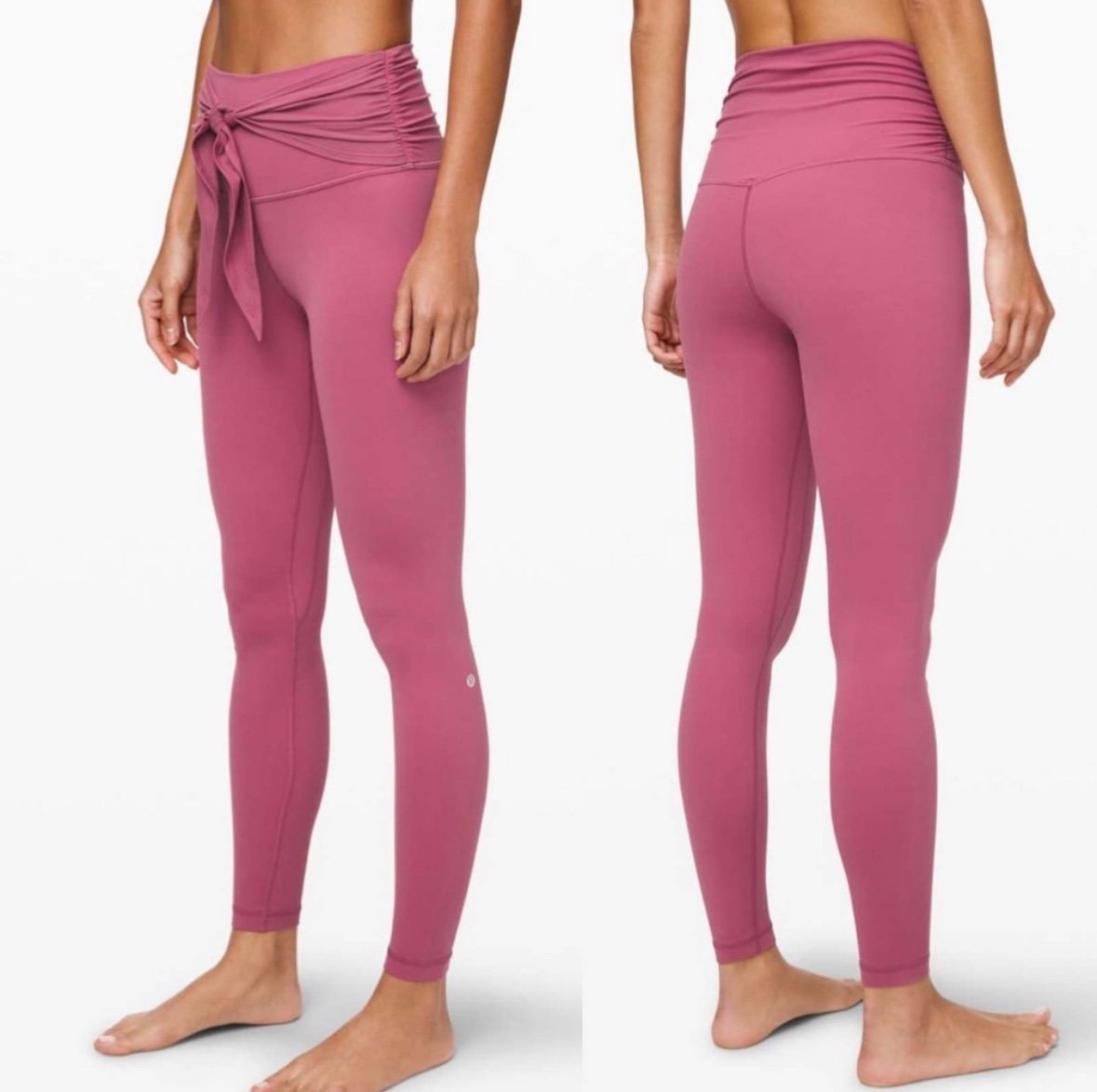 Lululemon Align Pant Leggings 28 Wrap Waist High Waisted Moss Rose Pink Size 6