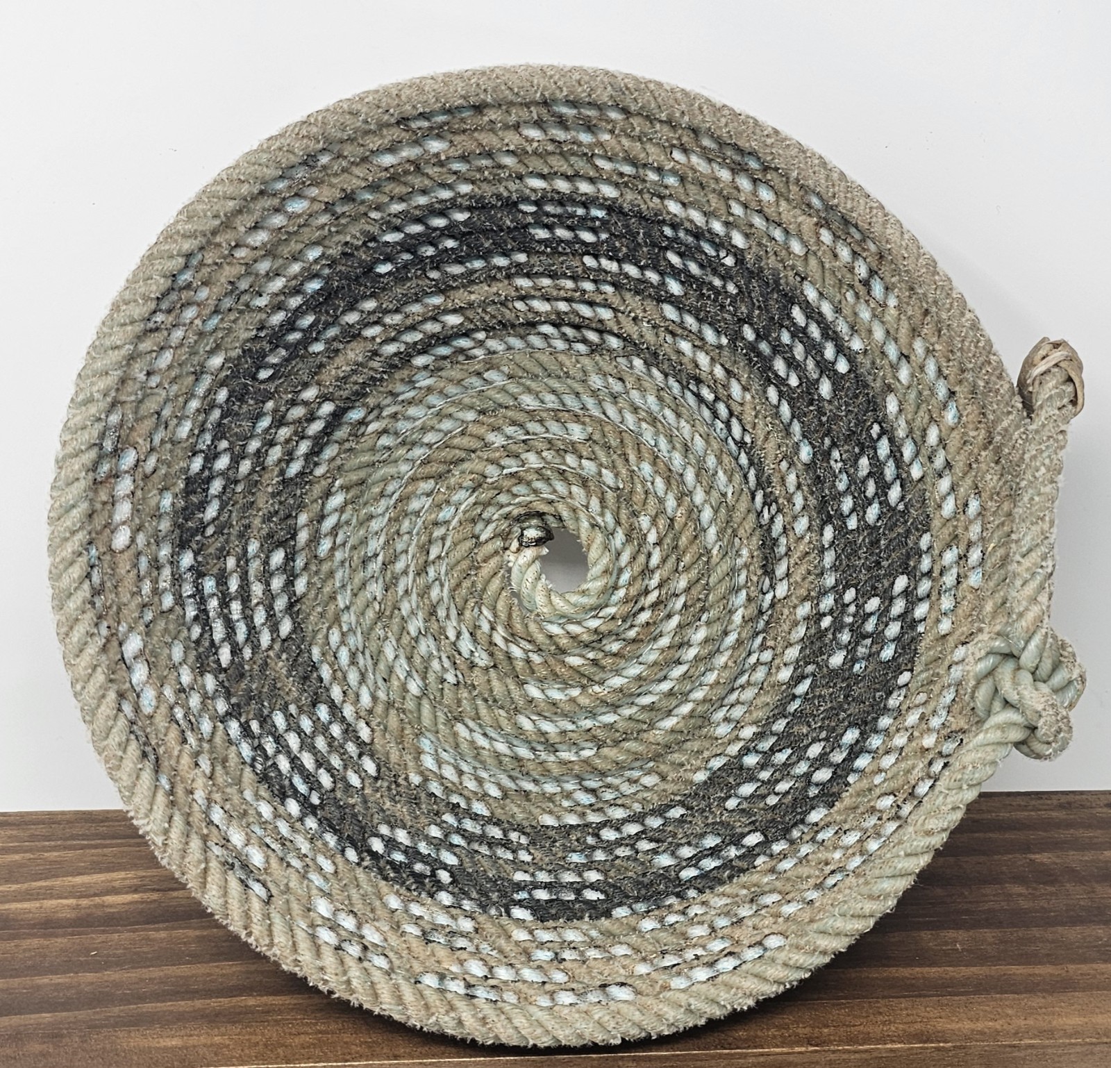 Western Ranch Lariat Authentic Lasso Bowl Handle Hand Crafted Cowboy Decor
