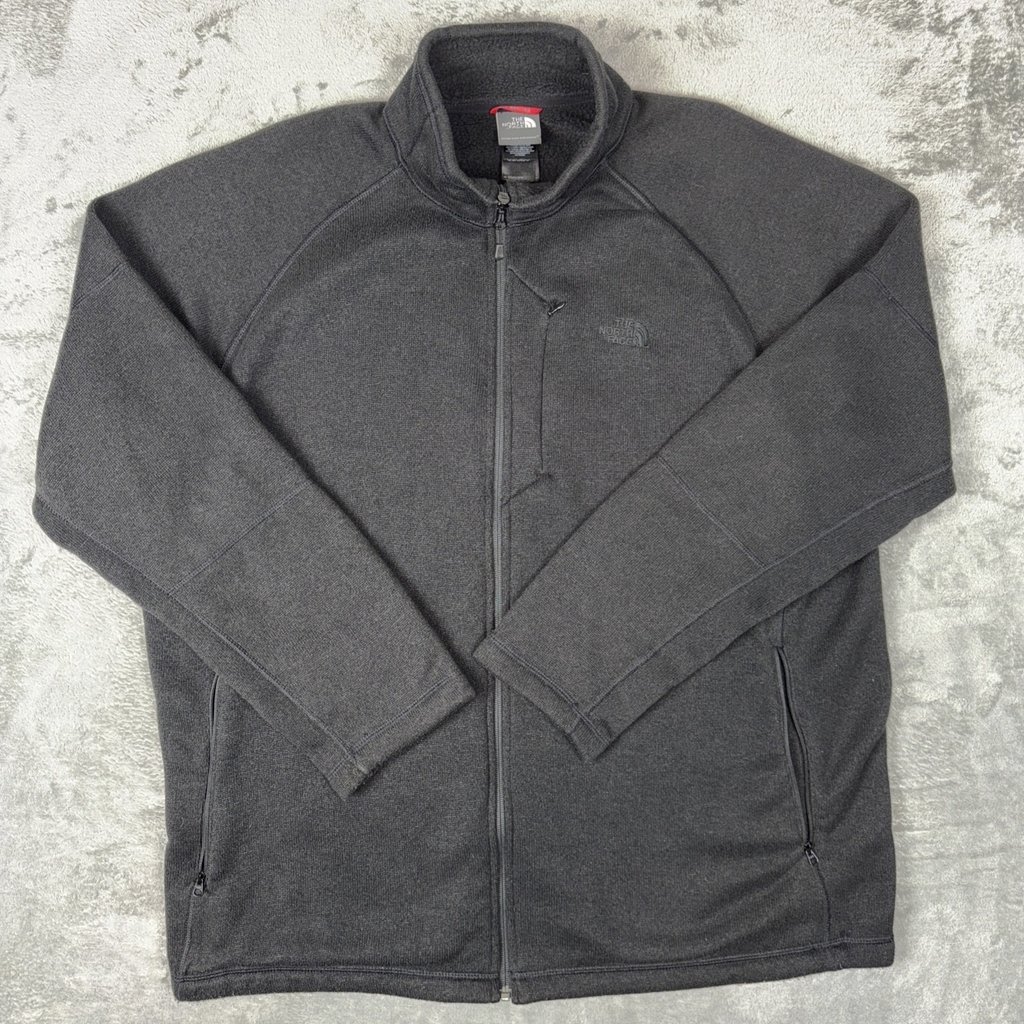 The North Face Jacket Mens XXL Black Sweater ZipUp Coat Performance Tech Camping