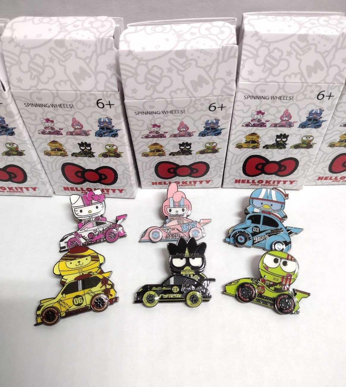 New Loungefly Sanrio Hello Kitty & Friends Race Car Blind Box Complete Pin Set