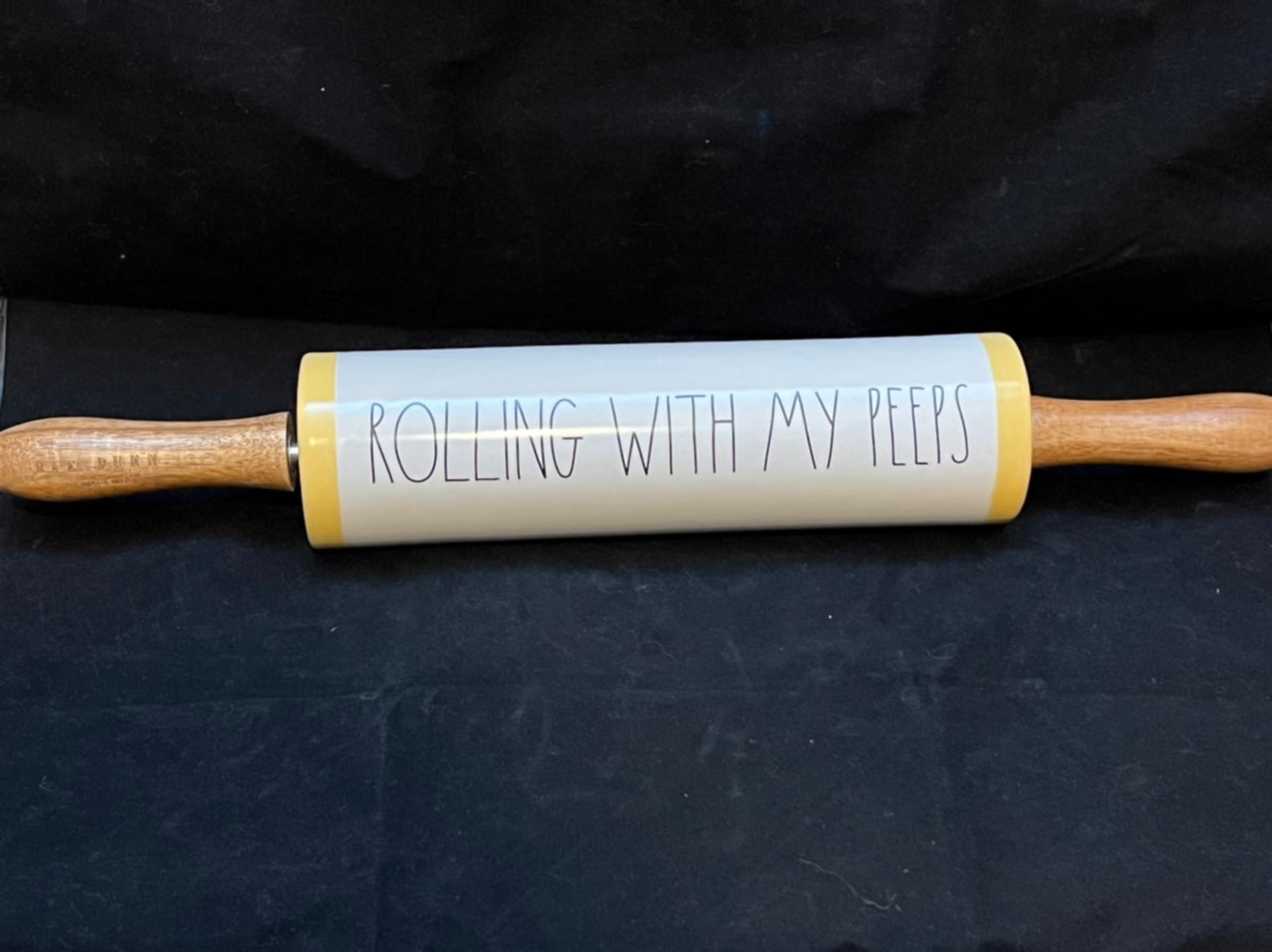 Rae Dunn rolling with my peeps rolling pin