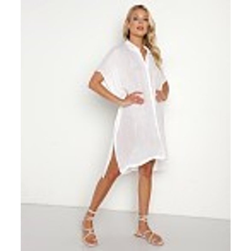 L*Space NWT Anita Button up Front Cover Up in White Size XS/S MSRP 99