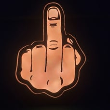 middle finger L.E.D R.G.B., light with remote control.