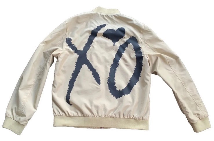 The Weeknd x H&M XO Bomber Khaki Beige Bomber Jacket Size Medium RARE WKND