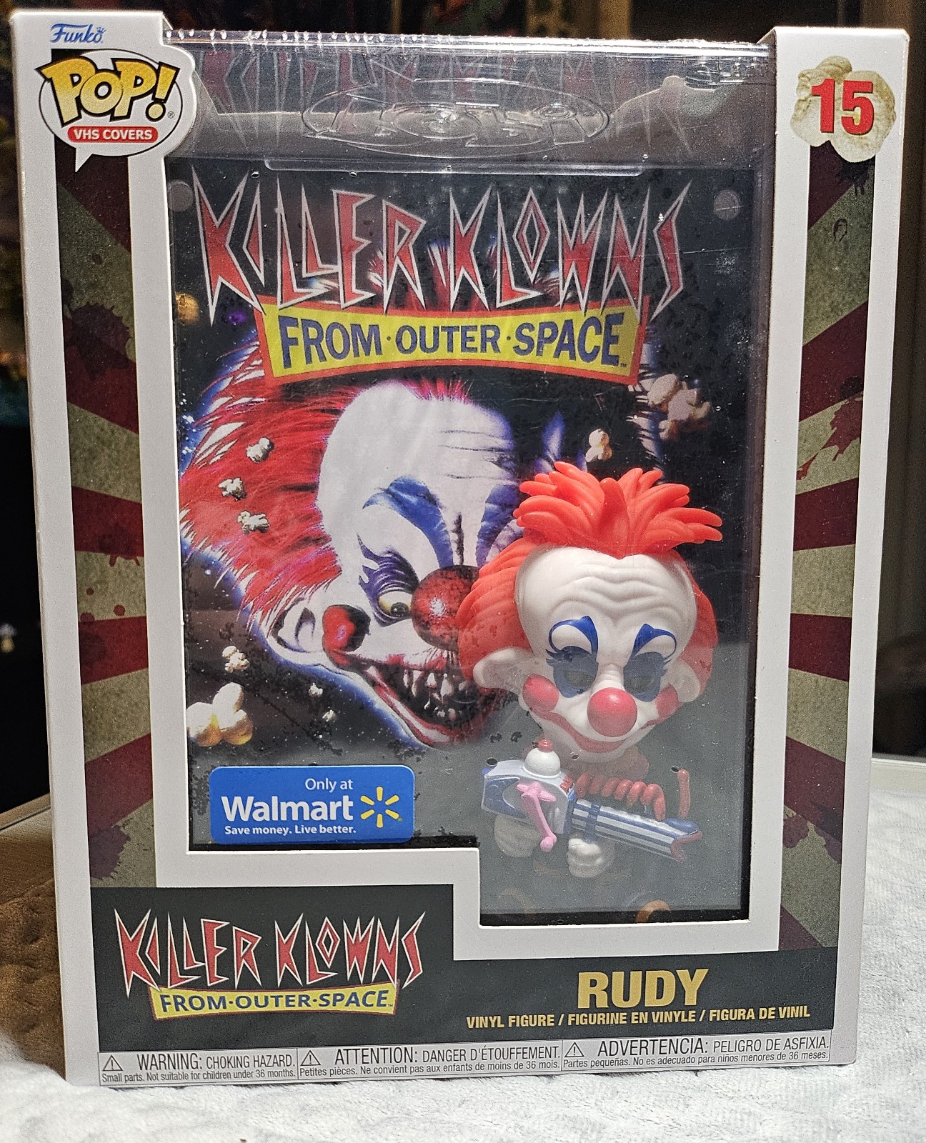 FUNKO POP! VHS COVERS KILLER KLOWNS FROM OUTER SPACE #15 RUDY! VAULTED!