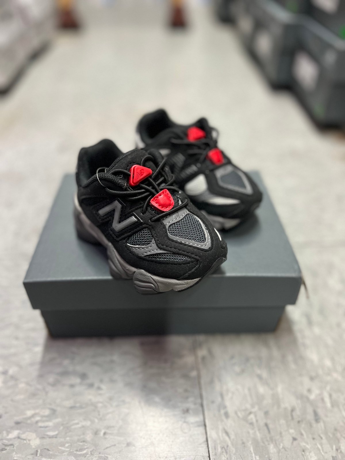 New Balance 9060 Black Grey Toddler *Wide*