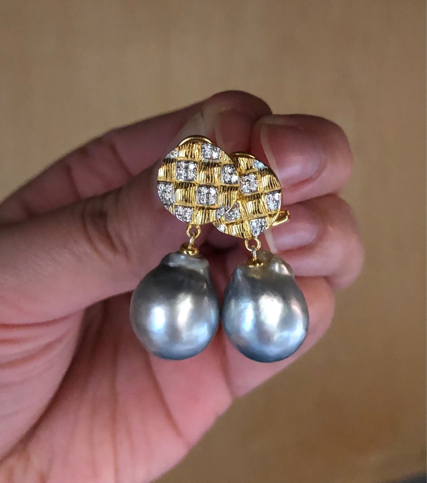 South Sea Baroque Pearl Earrings