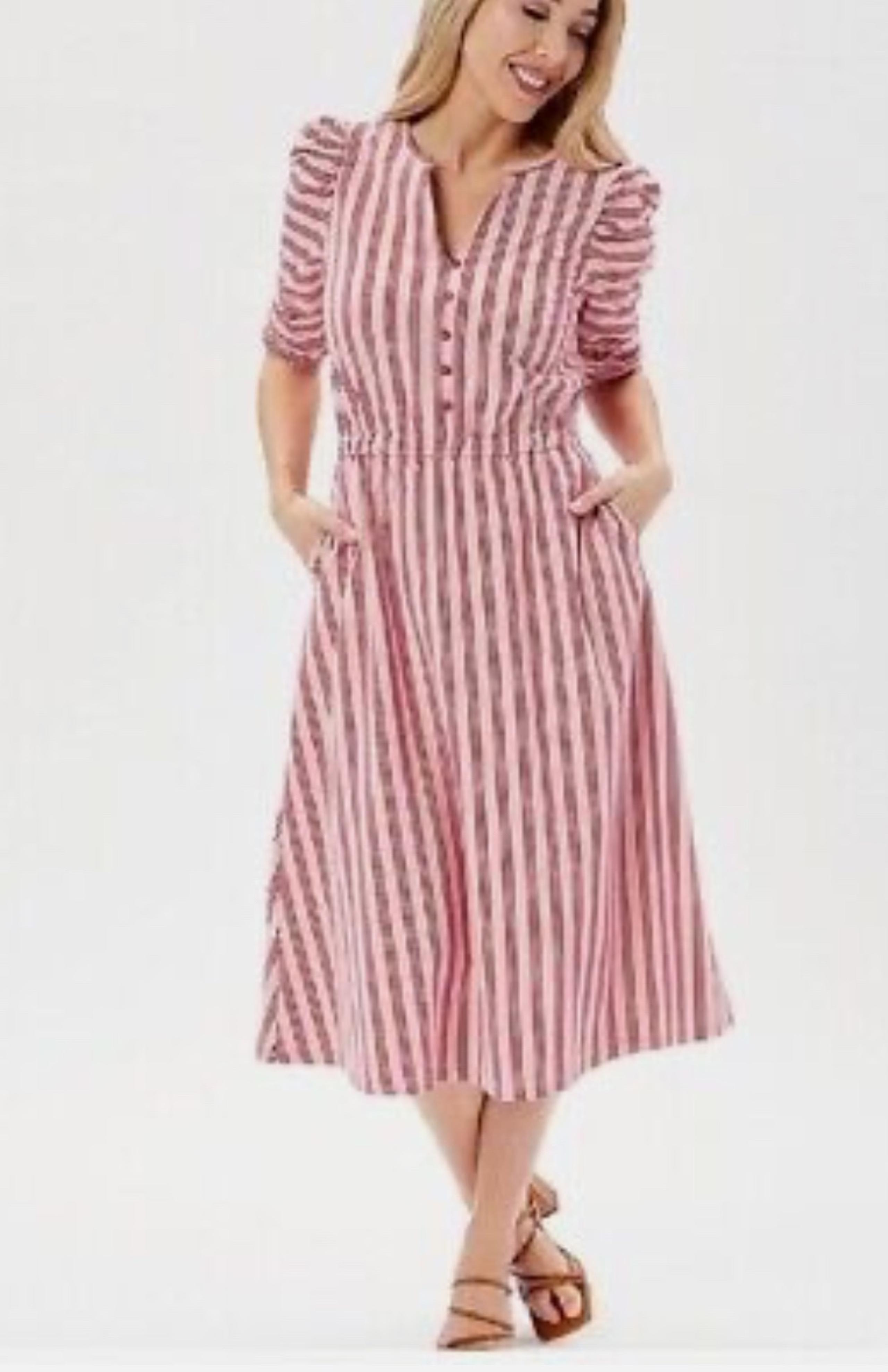 Matilda Jane Red and White Heart to Hear Puff Sleeve A-Line Sundress NWT Size M