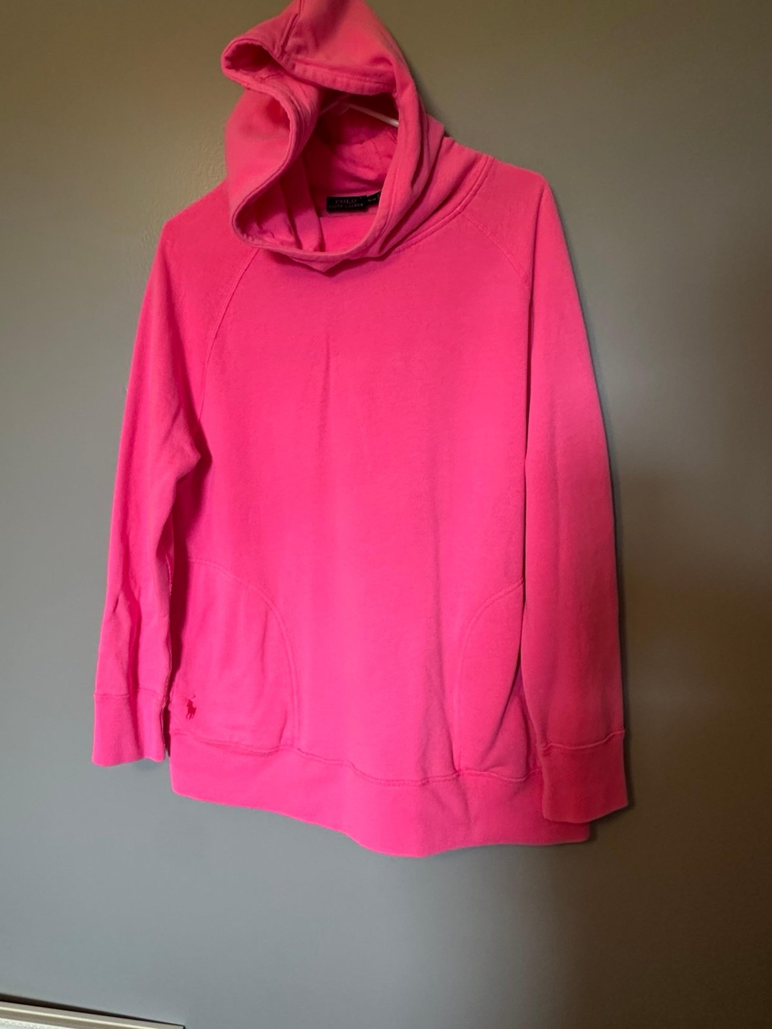 Polo Ralph Lauren women’s pink hoodie like new super cute pockets size medium