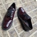Prada Burgundy Patent Leather Brogue Platform Oxfords Size 40