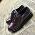 Prada Burgundy Patent Leather Brogue Platform Oxfords Size 40