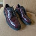 Prada Burgundy Patent Leather Brogue Platform Oxfords Size 40