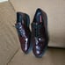 Prada Burgundy Patent Leather Brogue Platform Oxfords Size 40
