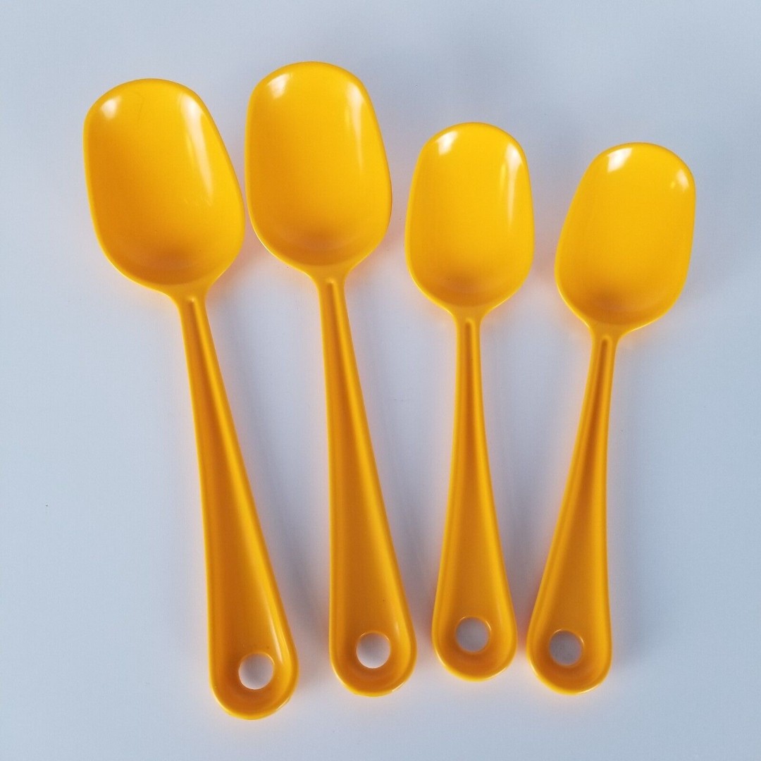 x4 VINTAGE Hammarplast Serving Spoons Modern Danish Sweden Design 1365 1366