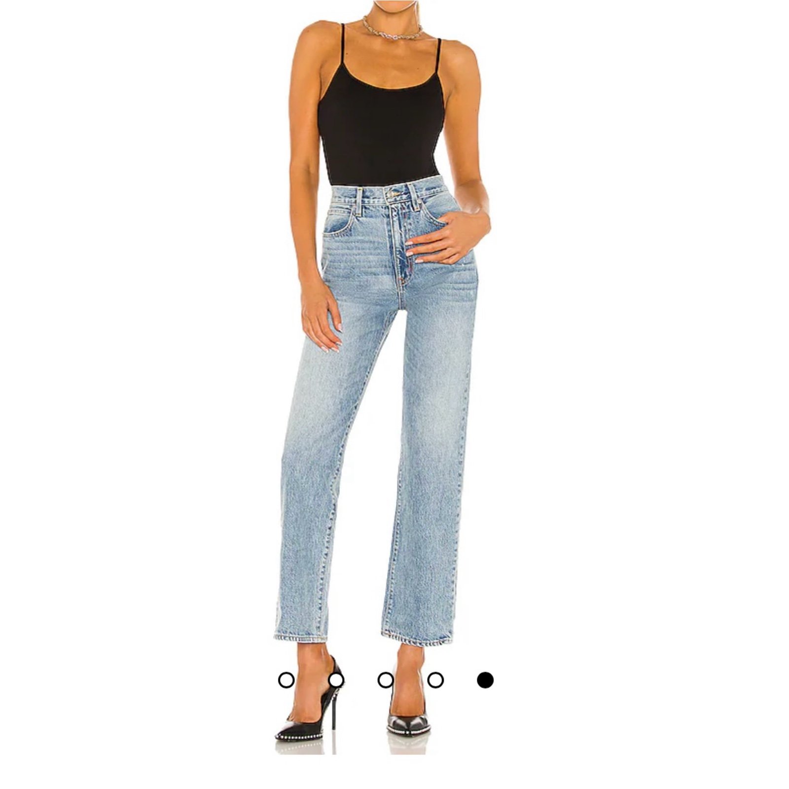 L'AGENCE Ford Spaghetti Tank Bodysuit in black, size XS