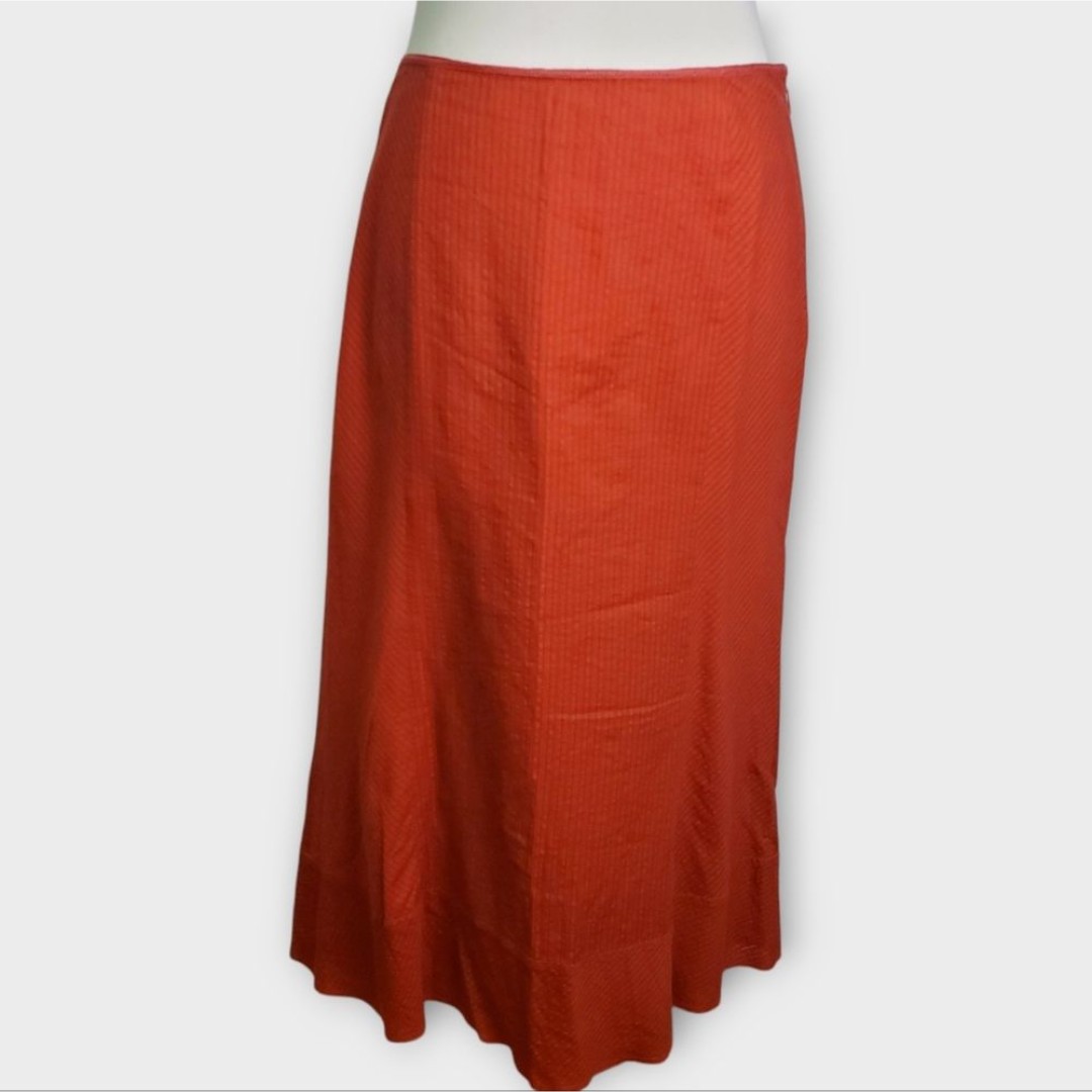 J.Crew Rust Orange Textured Midi Skirt Size 4