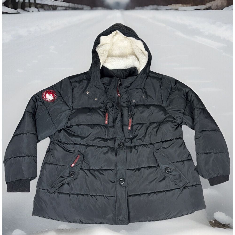Canada Weather Gear 3X Sherpa lined Hood Puffer Parka jacket