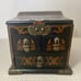 EXQUISITE Chinese Vintage Black & Gold Wood Jewelry/Travel Box , Dragon, w/Pin!