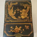 EXQUISITE Chinese Vintage Black & Gold Wood Jewelry/Travel Box , Dragon, w/Pin!