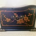 EXQUISITE Chinese Vintage Black & Gold Wood Jewelry/Travel Box , Dragon, w/Pin!