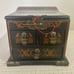 EXQUISITE Chinese Vintage Black & Gold Wood Jewelry/Travel Box , Dragon, w/Pin!