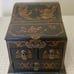 EXQUISITE Chinese Vintage Black & Gold Wood Jewelry/Travel Box , Dragon, w/Pin!