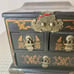 EXQUISITE Chinese Vintage Black & Gold Wood Jewelry/Travel Box , Dragon, w/Pin!