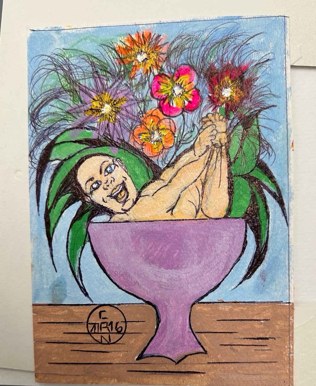 Original painting framed