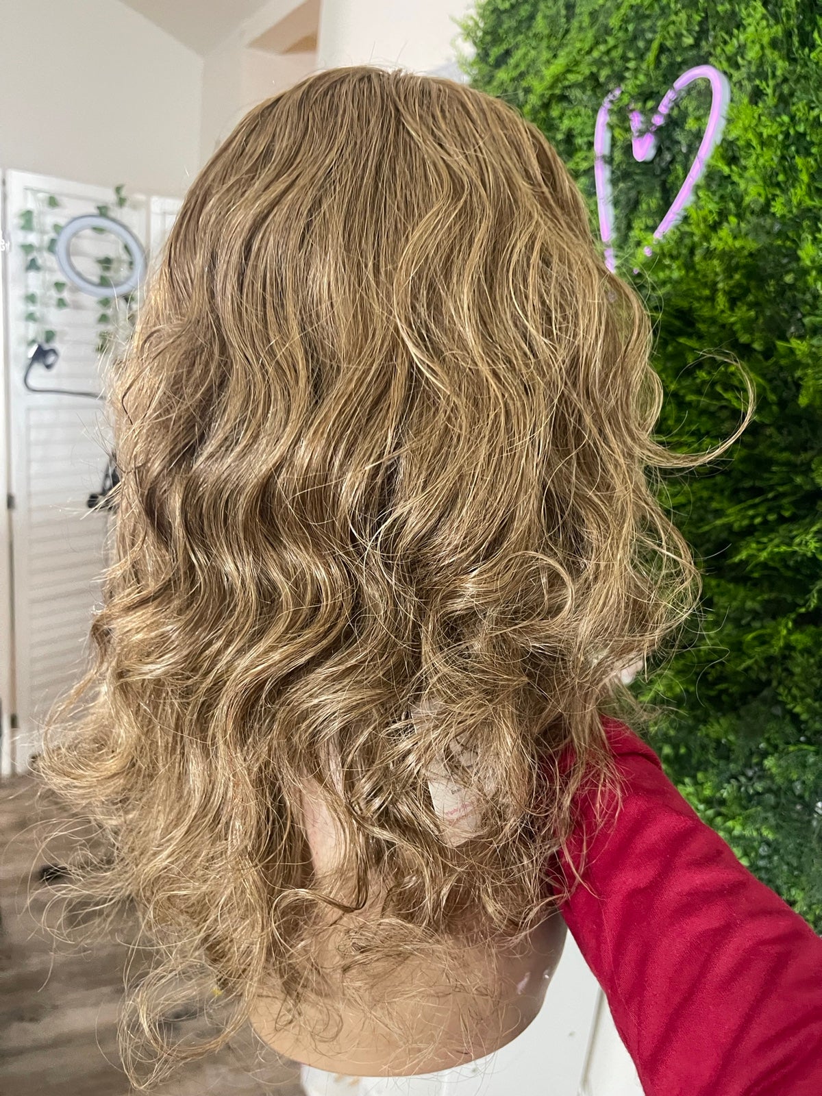 Blondish wig 18” human hair