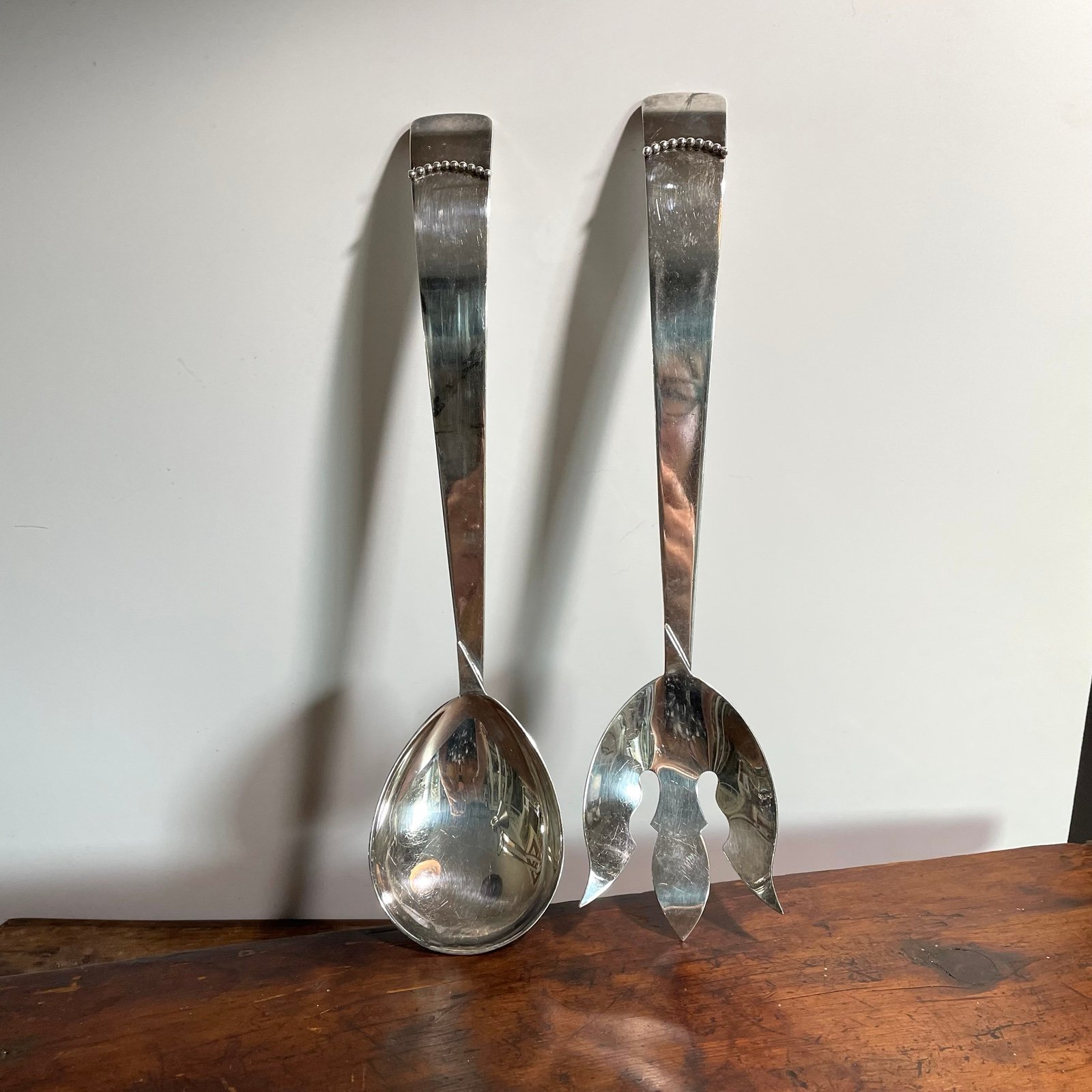 Ingrid silver serving spoon set by THREE CROWNS SILVERSMITHS