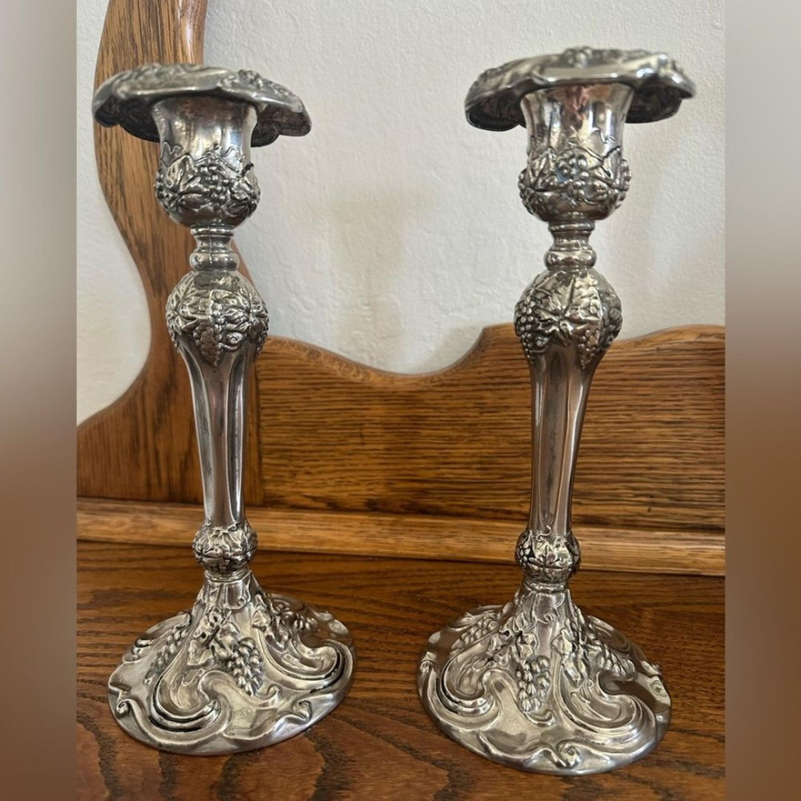 Godinger Silver Plated Candle Sticks (2)