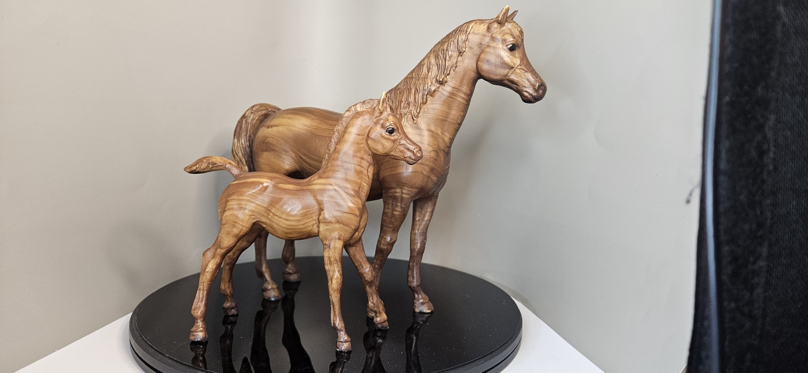 Vintage 1960's woodgrain Breyer Family Arabian Foal and mare