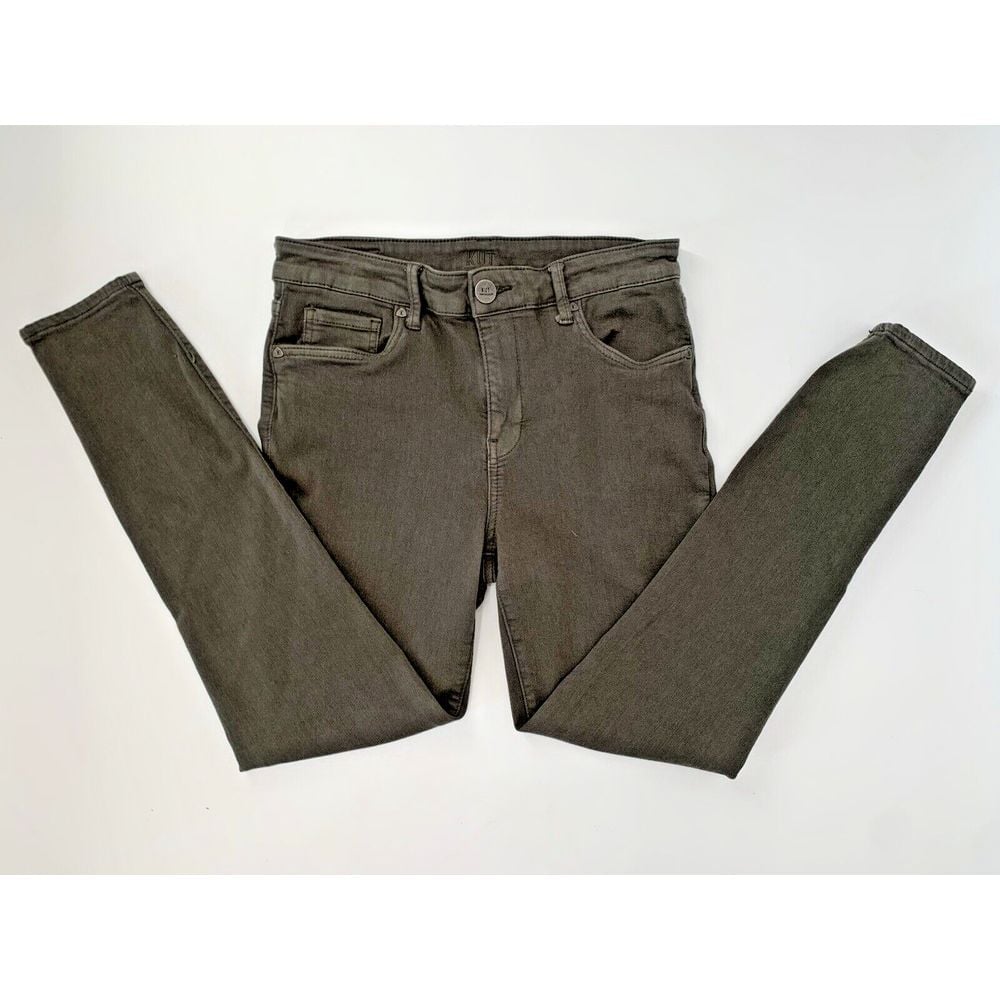 KUT From The Kloth Army Green High Rise Ankle Skinny Stretch Womens Jeans Size 6