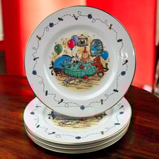 Lenox 2003 Disney Winnie the Pooh Splendiferous Dessert Plates Set of 4 NIB