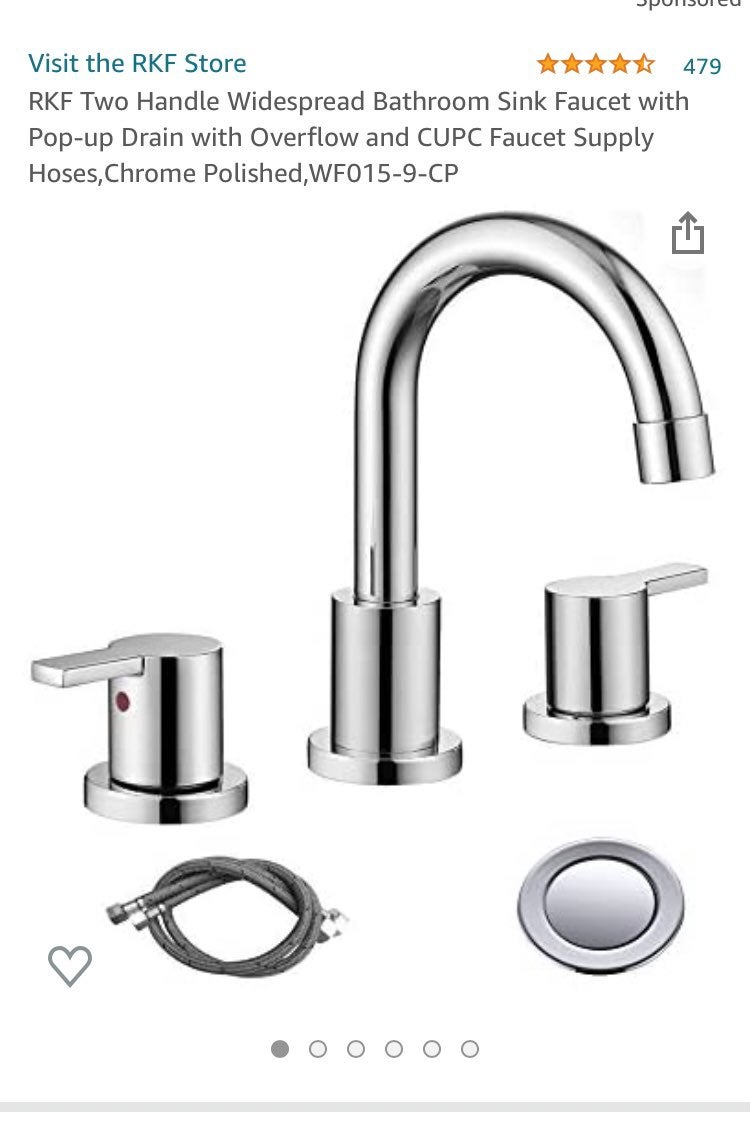 Rkf wf015-9-c widespread two handle faucet