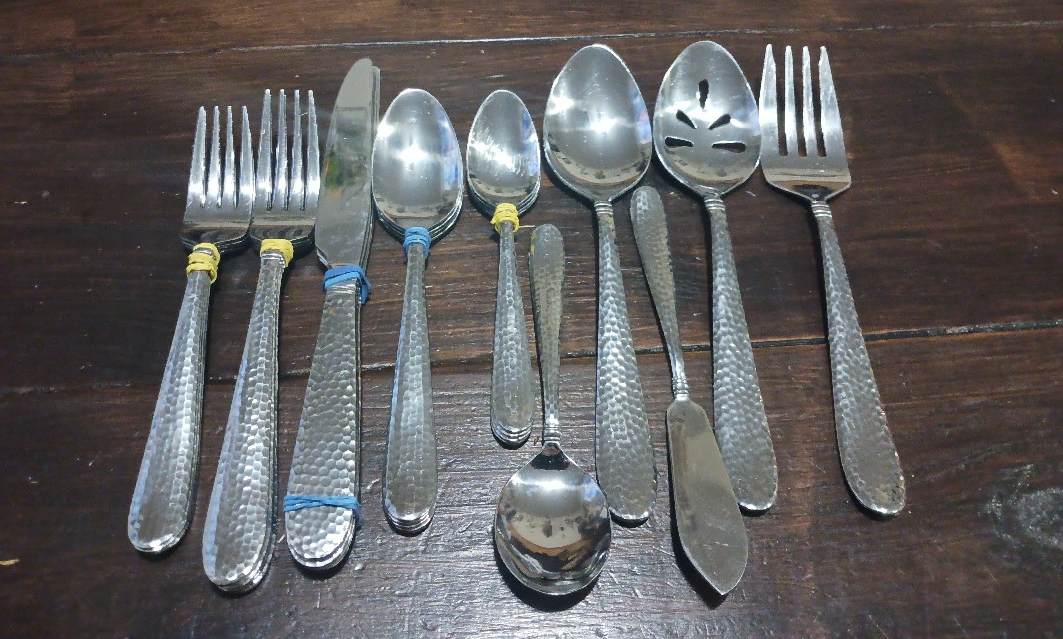 Mikasa Gormet Basics four place setting hammered finish