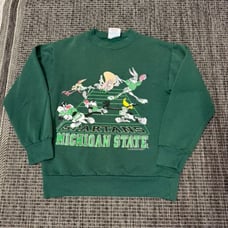 Vintage Michigan State Football Looney Tunes Crewneck