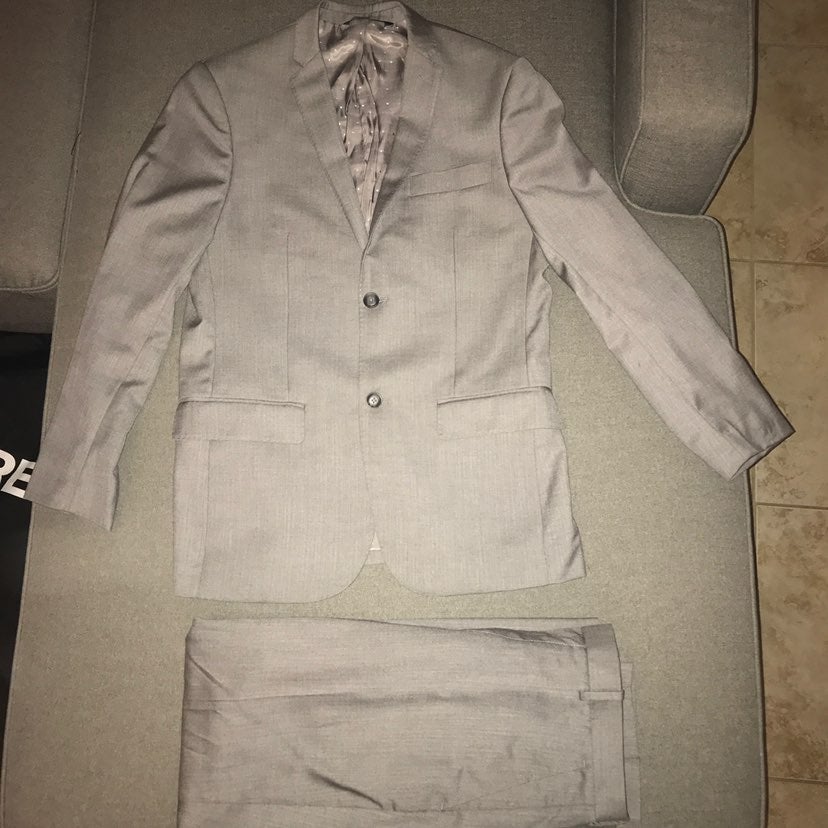 Perry Ellis Grey Suit 38R