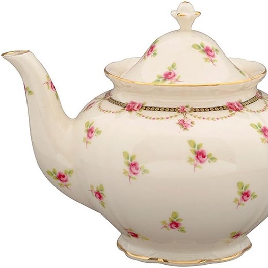 Gracie China by Coastline Imports FD480-1 Gracie China Porcelain 3 Cup Tea Pot,