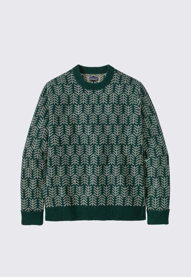 Patagonia Recycled Wool Sweater Pine Knit in Northern Green Medium