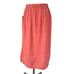 FLAX Orange 100% Linen Midi Skirt Size Small Relaxed Casual