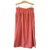 FLAX Orange 100% Linen Midi Skirt Size Small Relaxed Casual
