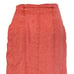 FLAX Orange 100% Linen Midi Skirt Size Small Relaxed Casual