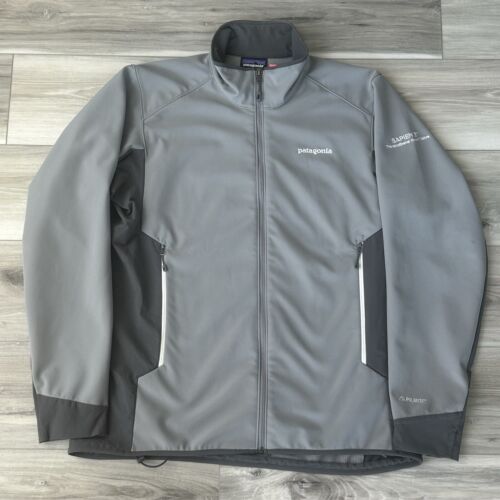 Patagonia Jacket Mens Large Gray Adze Soft Shell Full Zip Polartec Outdoor