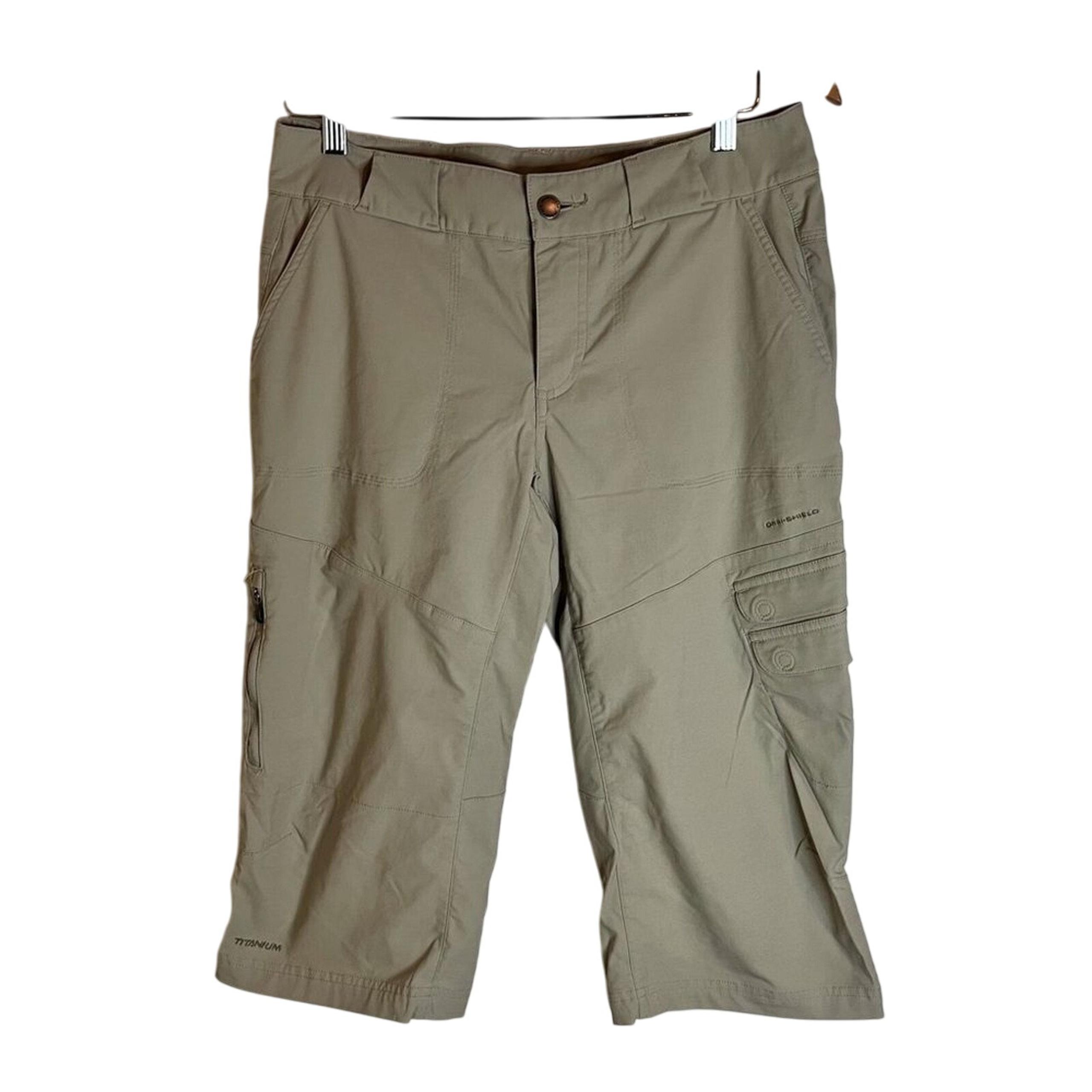 Columbia Cropped Hiking Pant, Size 8. Walking Outdoors Beige Comfy Gorpcore