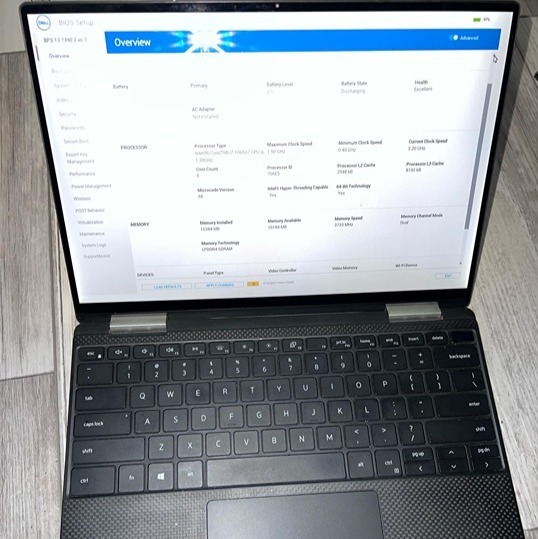 Dell XPS 7390 2-in-1 Intel i7-1065G7 16GB RAM 256 SSD