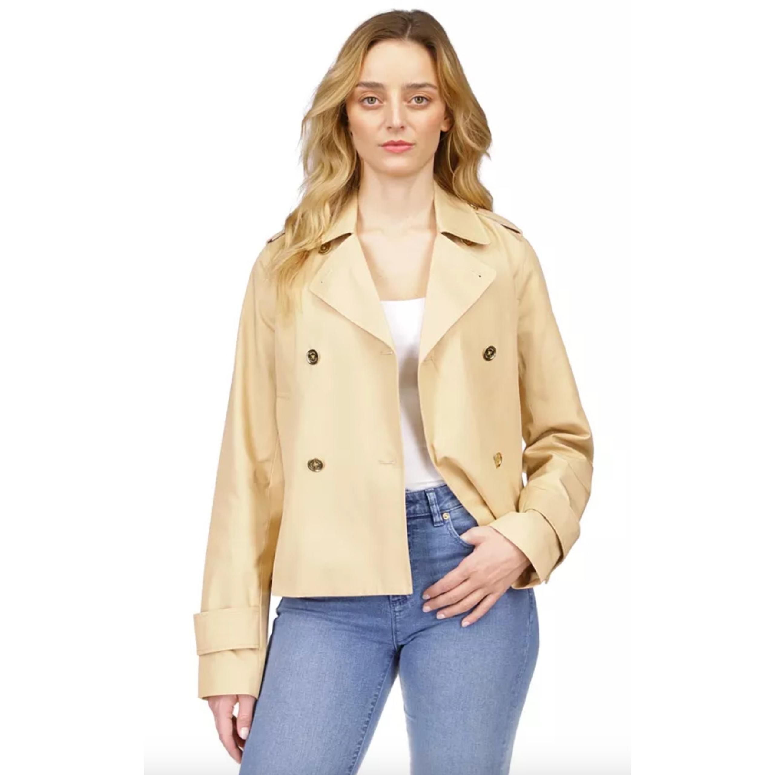MICHAEL Michael Kors Cotton Twill Cropped Peacoat PS NWT*