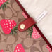 NEW Coach Notebook with Wild Strawberry Print in Signature Canvas