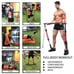 Professional Pilates Toning Bar Kit 60-180Lbs Resistance Bands Full Body