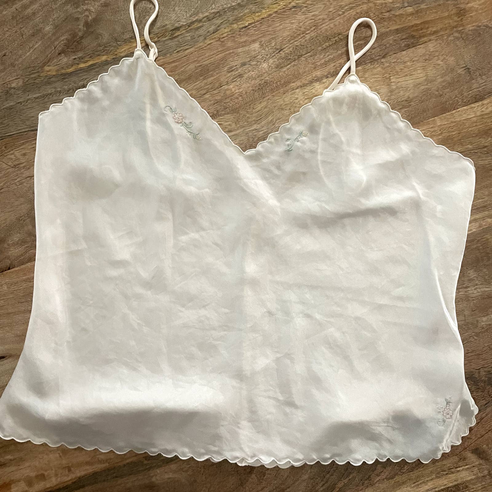 Vintage Barbizon Lingerie embroidered Lace top size L